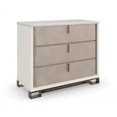 Subtle Gesture Chest Moonstone, Pearly White, Smoked Stainless