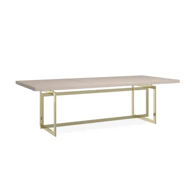 Wish You Were Here Whisper of Gold Table - Crème Travertine