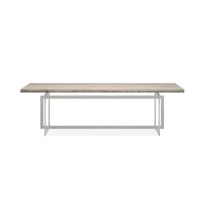 Wish You Were Here Lightly Brushed Chrome Table - Flowing Sandstone