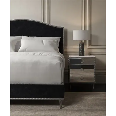 Fontainebleau Platform Bed Sea Smoke Leaf