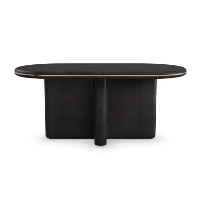 Monty Dining Table Basalt, Polished French Gold