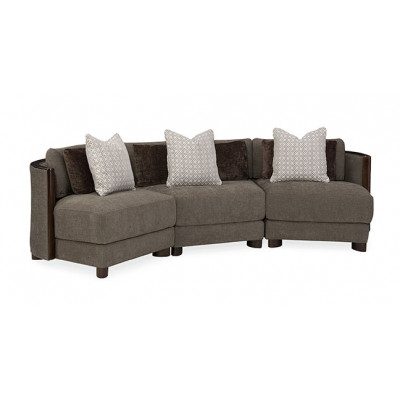 Modern Streamline Commodore Sectional 4 Sectional