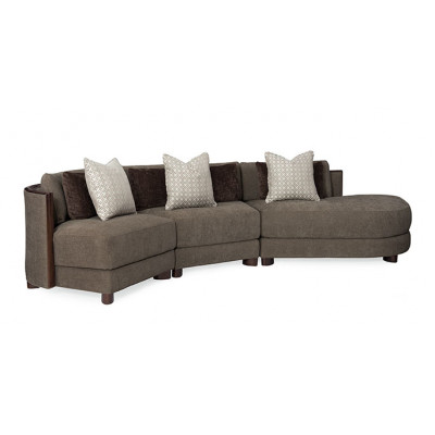 Modern Streamline Commodore Sectional 5 Sectional
