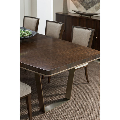 Streamline Dining Table Aged Bourbon, Smoked Bronze