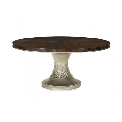 Moderne Dining Table Aged Bourbon, Smoked Bronze