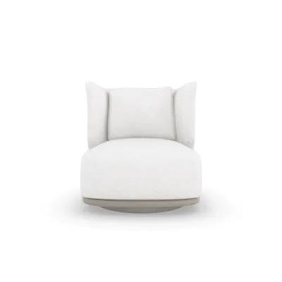 Seville Swivel Chair Soft Silver Paint