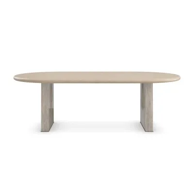 Emphasis Dining Table Sun Drenched Oak, Lucent Bronze Metallic