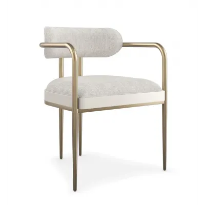 Emphasis Dining Chair Lucent Bronze Metallic, Almost White