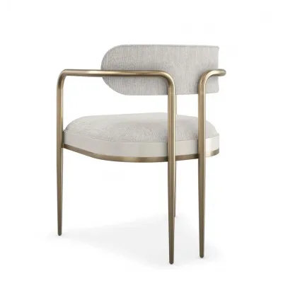 Emphasis Dining Chair Lucent Bronze Metallic, Almost White