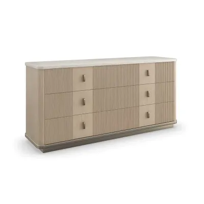 Rhythm Dresser Dresser Sun Drenched Oak, Neutral Metallic