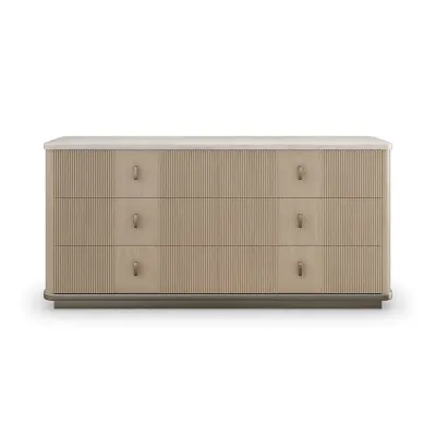 Rhythm Dresser Dresser Sun Drenched Oak, Neutral Metallic