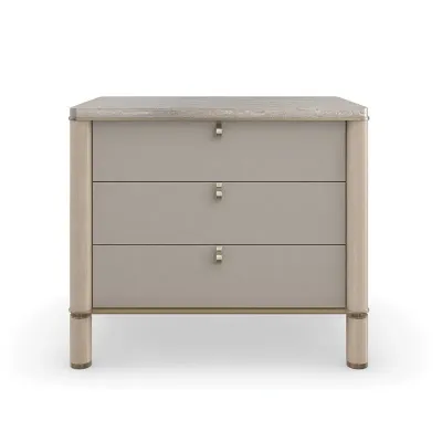 Balance Drawer Nightstand Cremini, Lucent Bronze Metallic