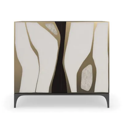 Downtown Chest Chocolate Truffle, Café Latte, Brushed Gold, Tungsten, Ombre Warm Silverleaf