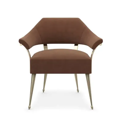 Louisette Chair Galway Burl, Champagne Gold