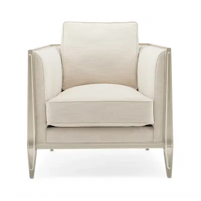 Just Duet Chair Soft Silver Paint, Champagne Gold