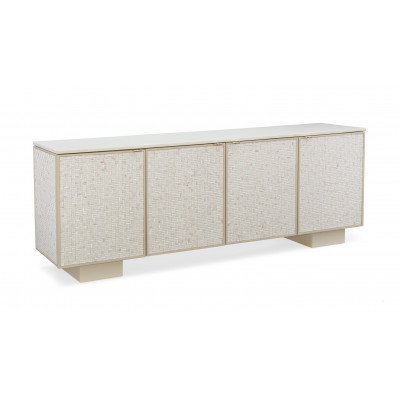 Bomb-Shell Sideboard/Buffet Soft Taupe, Stacked Shell