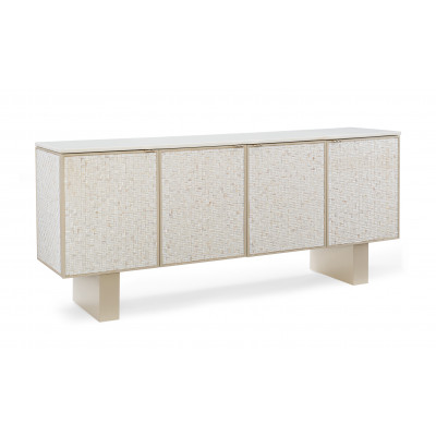 Bomb-Shell Sideboard/Buffet Soft Taupe, Stacked Shell