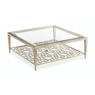 Sociables Cocktail Table Taupe Silver Leaf