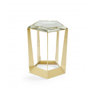 The Gem Side End/Side Table Majestic Gold