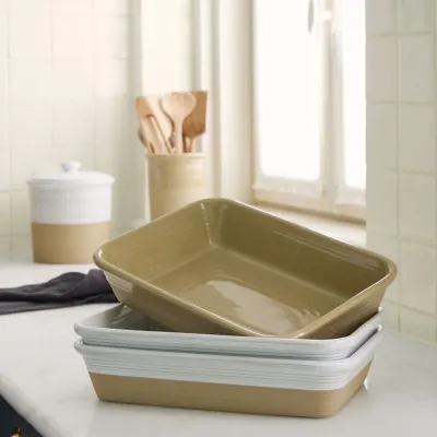 Scotia White Rectangular Baker