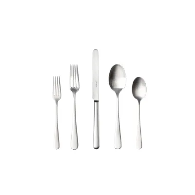 Pacifica Vintage Brushed Flatware 5-Pc Setting