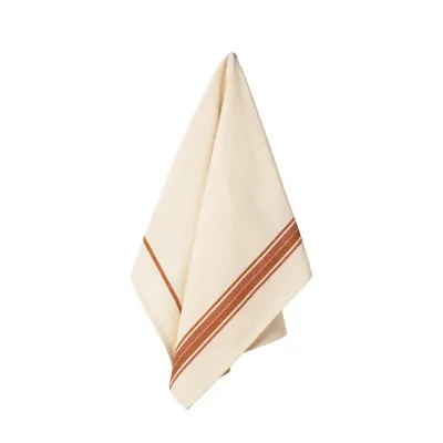 French Stripes Orange Set of 2 Kitchen Towels 27.5'' x 19.75''