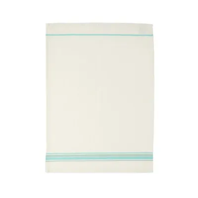French Stripes Aqua Set of 2 Kitchen Towels 27.5'' X 19.75''