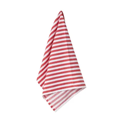 Stripes Classic Red Set of 2 Kitchen Towels 27.5'' X 19.75''