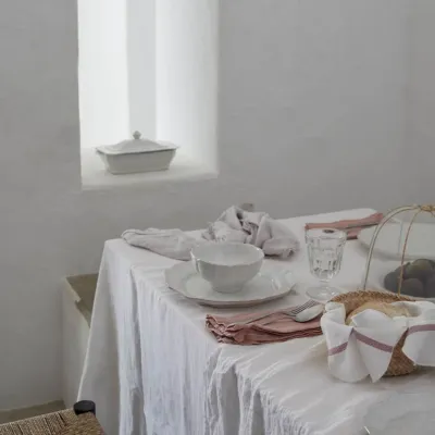 Carolina White-Red Napkin 50% Li 50% Co 18.5'' x 18.5''