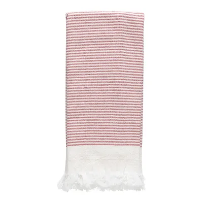Terry Stripes White-Classic Red Kitchen Towel Terry 27.5'' x 19.75''