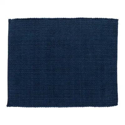 Joana Blue Placemat 100% Recycled Cotton 11 3/4" x 15 3/4"
