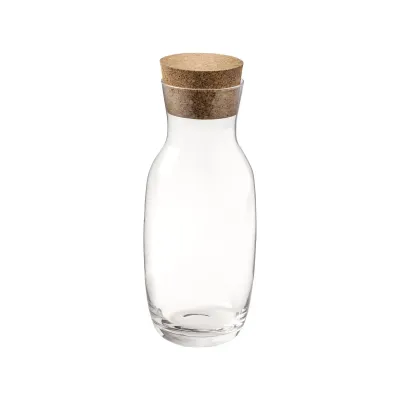 Alegra Clear Glass Carafe W/ Cork Stopper D3.75'' H9'' | 34 Oz.