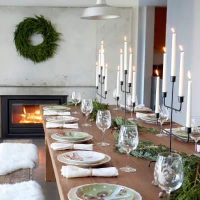 Deer Friends White Square Baker 10'' x 10'' H2.5''