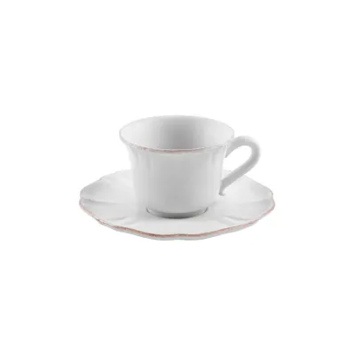 Impressions White Tea Cup And Saucer 4.75'' x 3.75'' H2.75'' | 8 Oz.