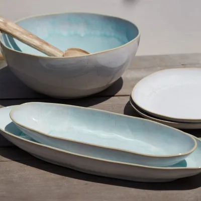 Eivissa Sea Blue Oval Platter 13'' x 4.25'' H2''