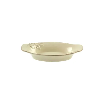 Madeira Harvest Vanilla Crème Oval Gratin 12.5'' x 6.5'' H2.25''