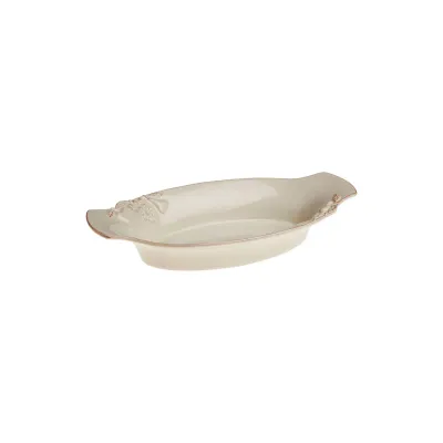 Madeira Harvest Vanilla Crème Oval Gratin 10'' x 5.5'' H1.5'' | 13 Oz.