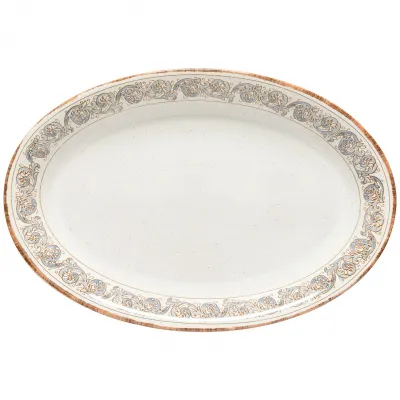 Sardegna White/Blueberry Oval Platter 46 Cm | 18"