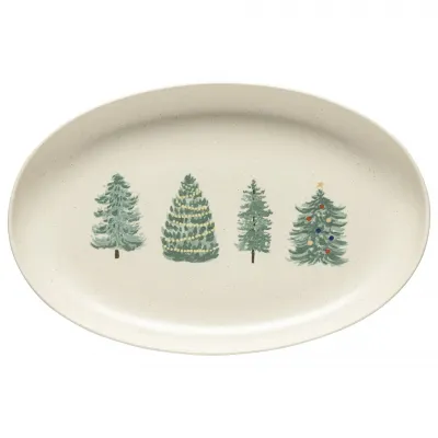 Pacifica Christmas Tree Oval Platter 32 Cm | 13"