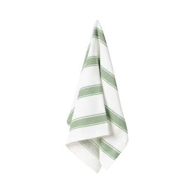 Alessa Chive Kitchen Towel Her. Stripes 27.5'' x 19.75''