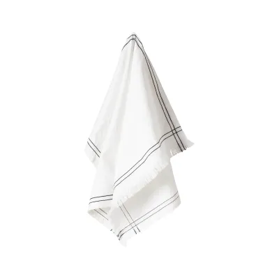 Alessa Black Kitchen Towel Embroidered 27.5'' x 19.75''