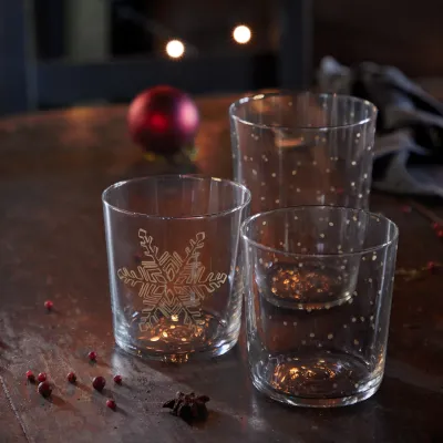 Festive Snowflakes Double Old Fashioned D4 H4'' | 13 Oz.