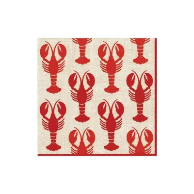 Lobsters Boxed Paper Cocktail Napkins, 40 Per Box
