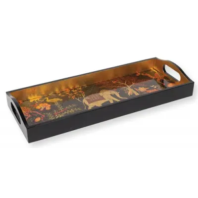 Le Jardin De Mysore by Pierre Frey Lacquer Bar Tray 8" x 20"