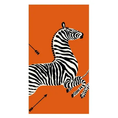 Zebras Orange Paper Guest Towel/Buffet Napkins, 15 per Pack
