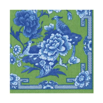 Green And Blue Plate Luncheon Paper Napkins, 20 per Pack