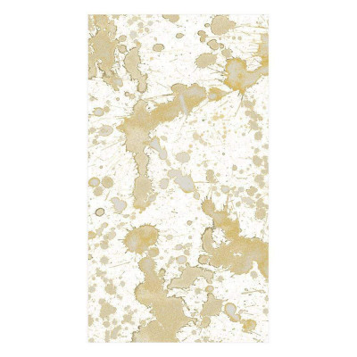 Splatterware Paper Guest Towel/Buffet Napkins Gold, 15 Per Pack
