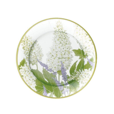 Fleurs De Mariage Paper Salad & Dessert Plates White, 8 Per Pack