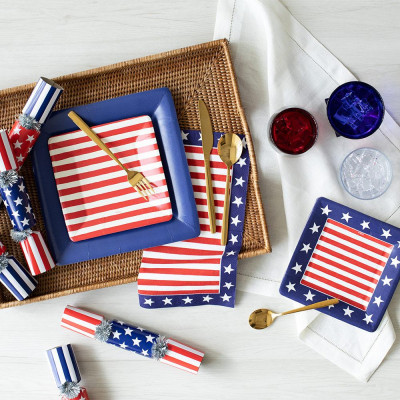 Red, White & Blue Paper Cocktail Napkins, 20 Per Pack