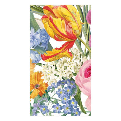 Redoute Floral Paper Guest Towel/Buffet Napkins Ivory, 15 Per Pack